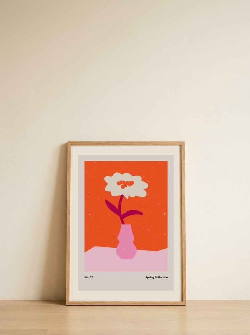 Spring Flower #07 — framed, leaning against the wall