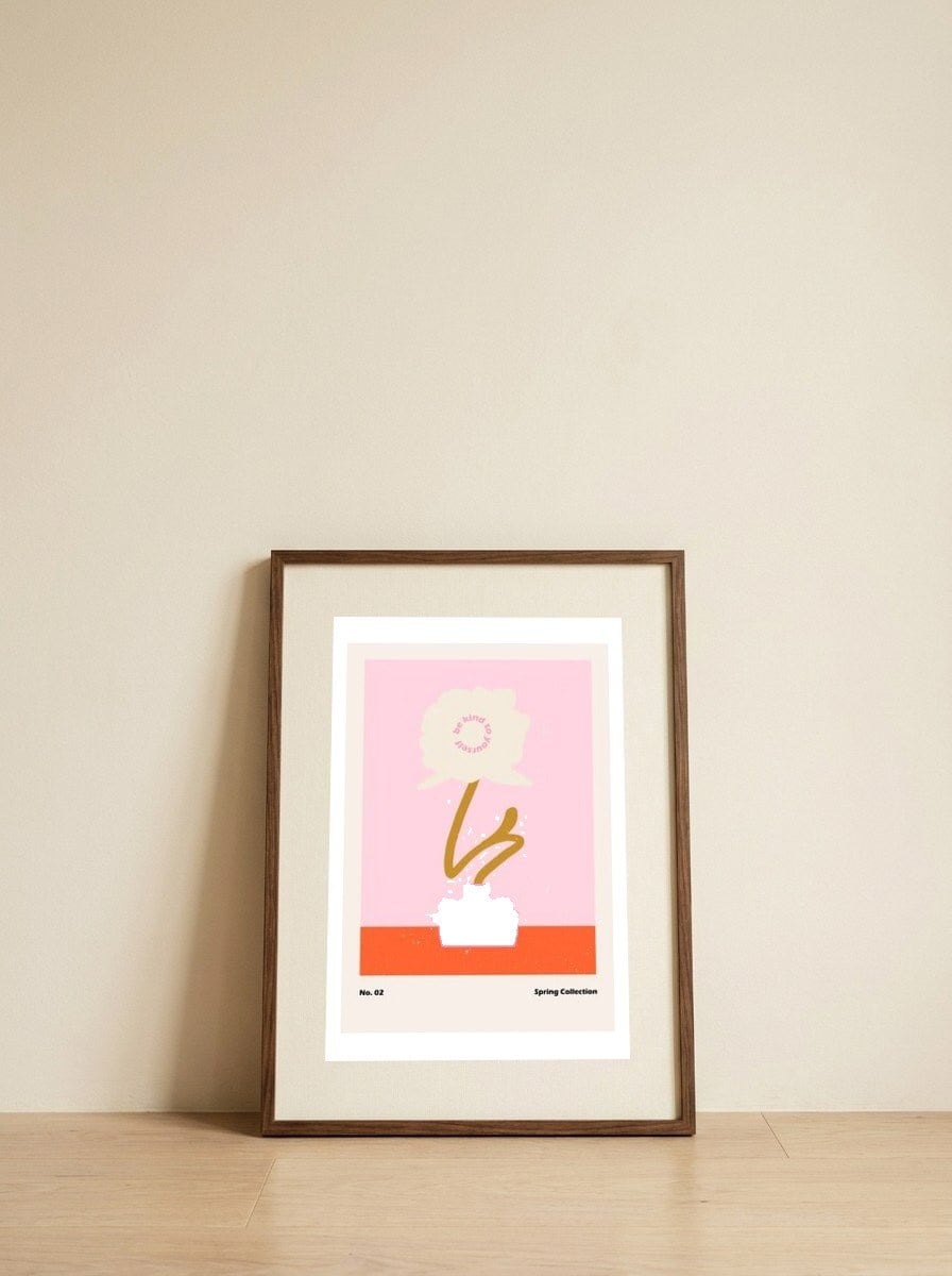 Spring Flower #02 — framed, leaning against the wall