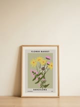Flower Market Barcelona — framed, leaning against the wall thumbnail