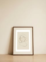 Female portrait — framed, leaning against the wall thumbnail