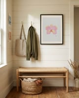Pink Watercolor Orchid framed in a relaxed room thumbnail