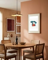 Festive Tangerine Ornament framed in a intimate room thumbnail