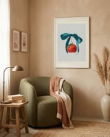 Festive Tangerine Ornament framed in a tender room thumbnail