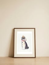 Cute Tabby Ornament — framed, leaning against the wall thumbnail