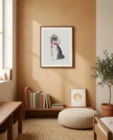 Cute Tabby Ornament framed in a gentle room thumbnail