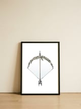 Bow And Arrow — framed, leaning against the wall thumbnail