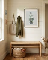 Rustic Christmas Tree framed in a relaxed room thumbnail