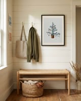 Potted Festive Christmas Tree framed in a relaxed room thumbnail