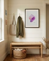 Purple Seashell Watercolor framed in a relaxed room thumbnail