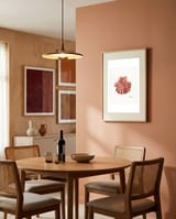 Pink Scallop Seashell framed in a intimate room thumbnail