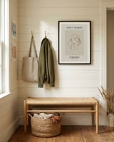 Modern line portrait framed in a relaxed room thumbnail