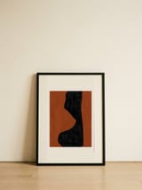 Organic Terracotta Abstract — framed, leaning against the wall thumbnail