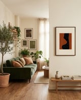 Organic Terracotta Abstract framed in a grounding room thumbnail