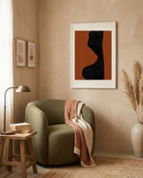 Organic Terracotta Abstract framed in a tender room thumbnail