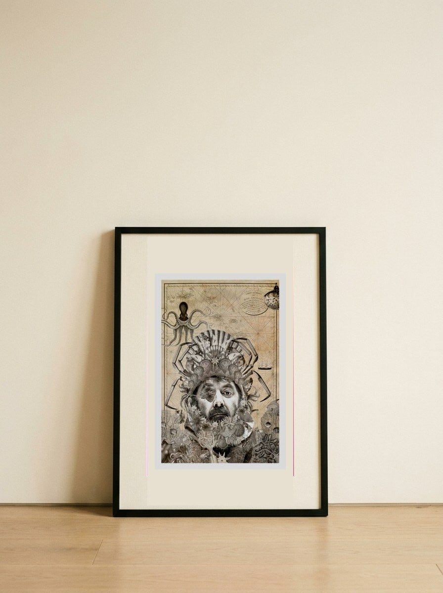 Ocean King Navigator — framed, leaning against the wall