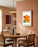 Bakery Queue at Sunset framed in a intimate room thumbnail