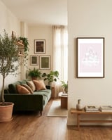 Crystals Pink framed in a grounding room thumbnail