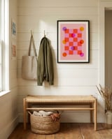 Playful Geometric Circles framed in a relaxed room thumbnail