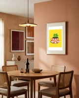 Whimsical Plant Teacup framed in a intimate room thumbnail