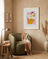 Cute Duck Ice Cream framed in a tender room thumbnail