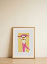 Stylish Pink Goose — framed, leaning against the wall thumbnail