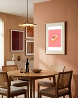 Cute Duck Hotdog framed in a intimate room thumbnail