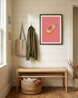 Cute Duck Hotdog framed in a relaxed room thumbnail