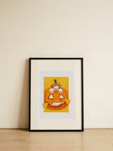 Cute Halloween Duck — framed, leaning against the wall thumbnail