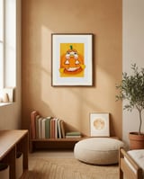 Cute Halloween Duck framed in a gentle room thumbnail