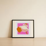 Playful Duck Crown — framed, leaning against the wall thumbnail