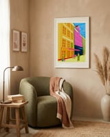 Colorful City Cafe framed in a tender room thumbnail
