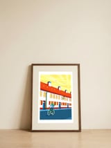 Sunny City Bike Ride — framed, leaning against the wall thumbnail