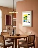 Vibrant Urban Cycling framed in a intimate room thumbnail