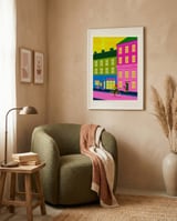 Vibrant Urban Cycling framed in a tender room thumbnail