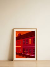 Quiet Evening Street — framed, leaning against the wall thumbnail