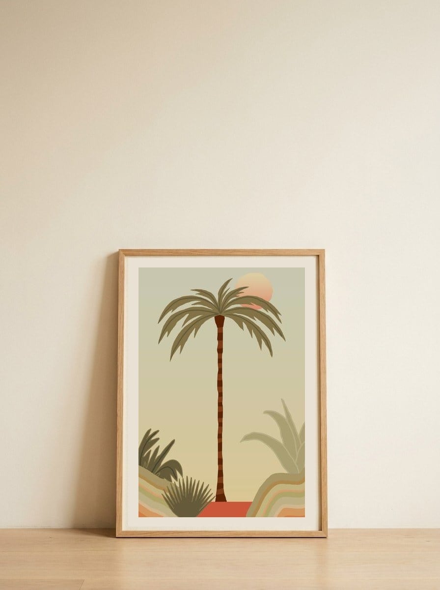 Palms 03 — framed, leaning against the wall