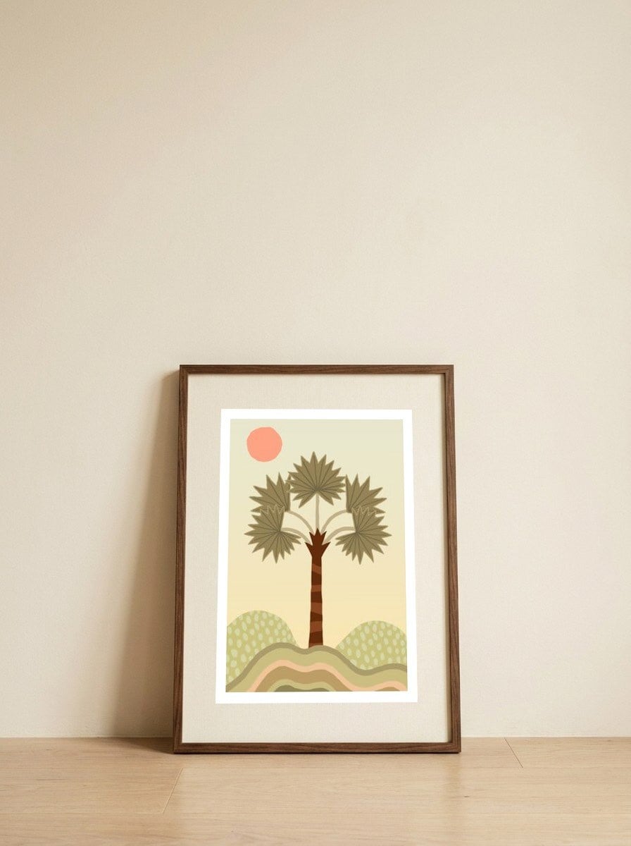 Palms 04 — framed, leaning against the wall