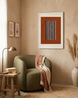 Folded Stripe Illusion framed in a tender room thumbnail