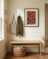 Warm Earthy Geometry framed in a relaxed room thumbnail