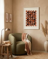 Warm Earthy Geometry framed in a tender room thumbnail