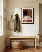 Geometric Earth Tones framed in a relaxed room thumbnail