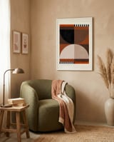 Geometric Earth Tones framed in a tender room thumbnail