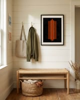 Orange Art Deco Structure framed in a relaxed room thumbnail