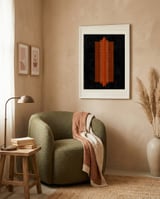 Orange Art Deco Structure framed in a tender room thumbnail