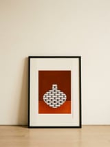 Modern Geometric Vase — framed, leaning against the wall thumbnail