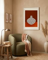 Modern Geometric Vase framed in a tender room thumbnail