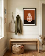Geometric Orange Vase framed in a relaxed room thumbnail