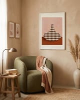 Abstract Harlequin Vase framed in a tender room thumbnail
