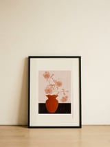 Terracotta Vase Flowers — framed, leaning against the wall thumbnail