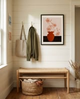 Terracotta Vase Flowers framed in a relaxed room thumbnail